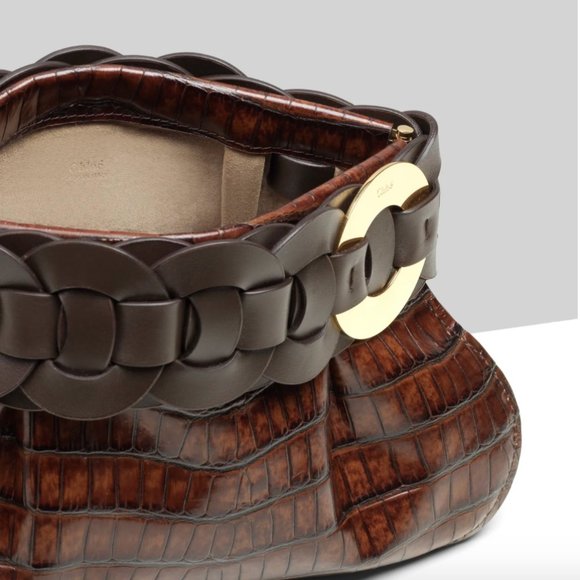 Chloé "Daryl Clutch Bag" Shiny Croco Embossed leat - Picture 6 of 9